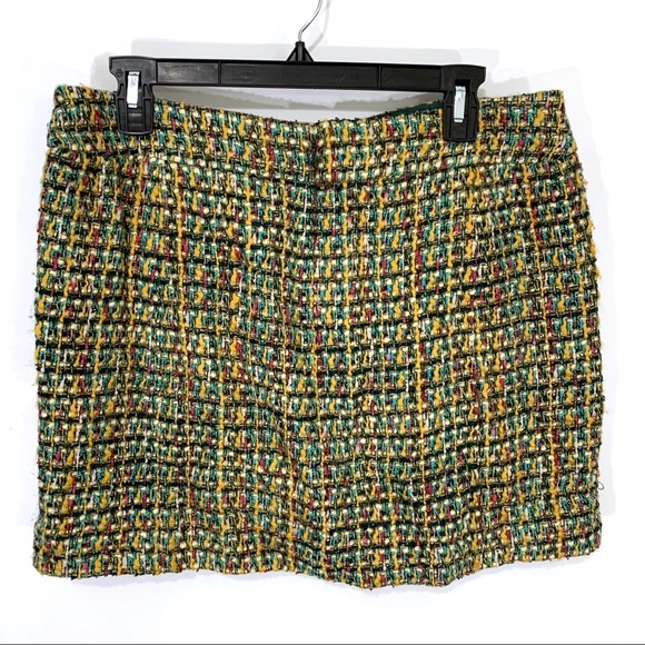 J.Crew Green Tweed Miniskirt - Picture 5 of 7